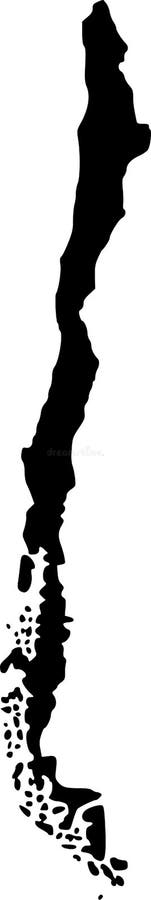 Vector map of chile stock illustration