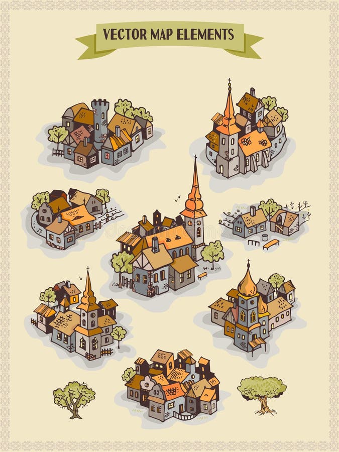 Карта поверенных тревог. Элементы карты векторные. OOO Map elements. Vector Map element. Fantasy Map vector elements.