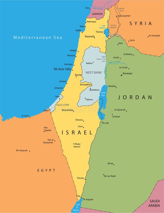 Vector Map Of Israel Stock Photo - Image: 11400670