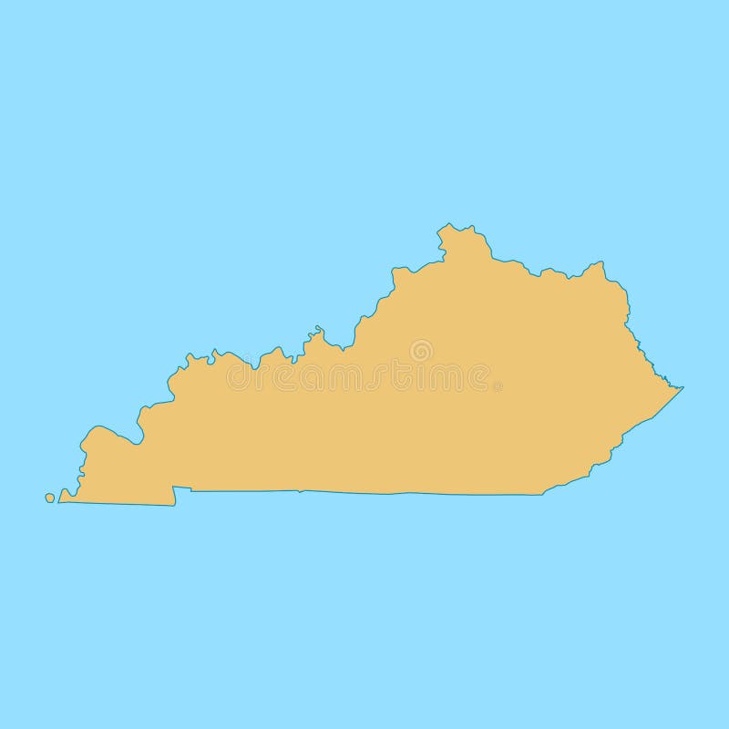 Map of the Kentucky stock vector. Illustration of background 204888882