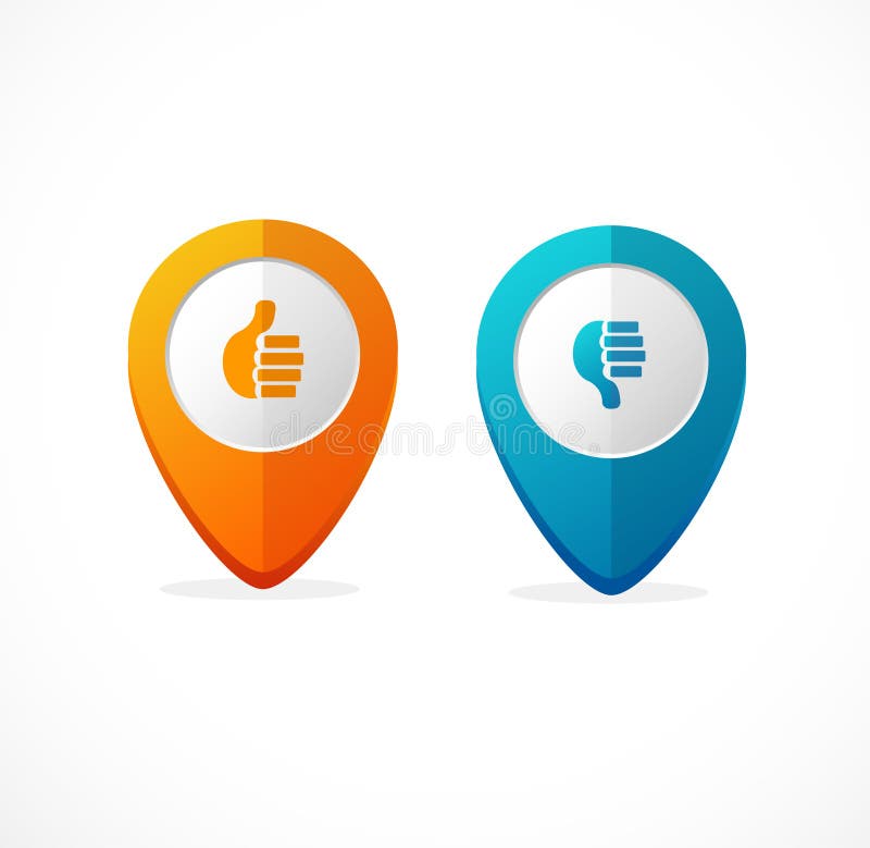 Vector map pointer. Icon pin. royalty free illustration