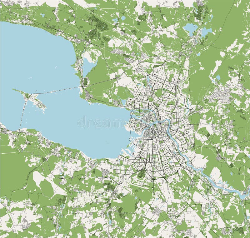 Map Saint Petersburg, Russia. 
