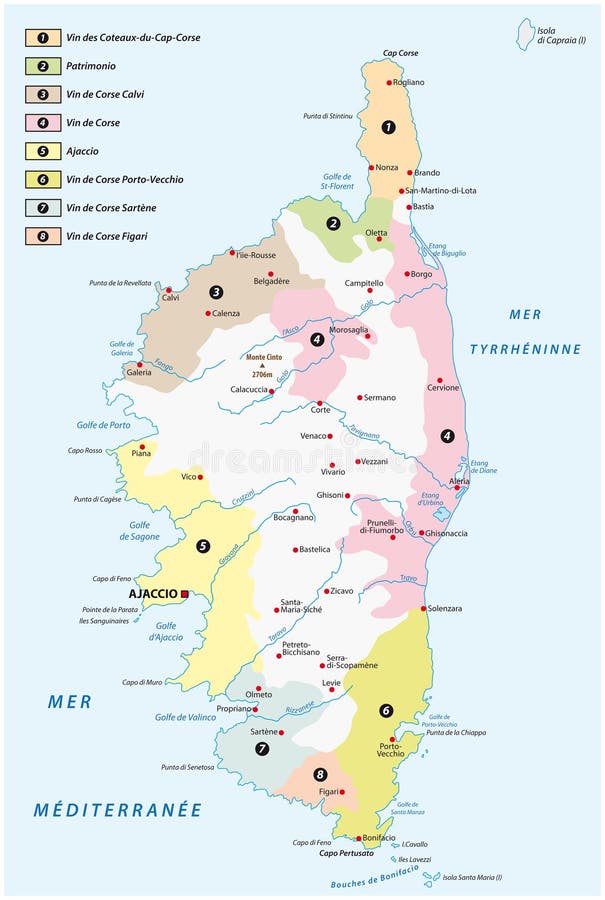 Vector Map of the Wine Growing Regions on the French Mediterranean ...