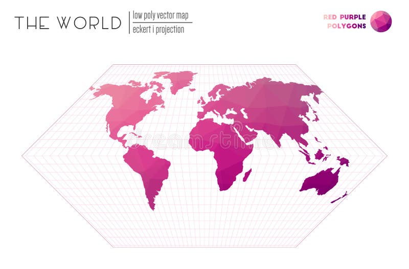 Vector map of the world. stock illustration