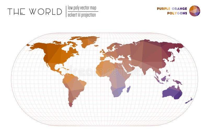 Vector map of the world. stock illustration