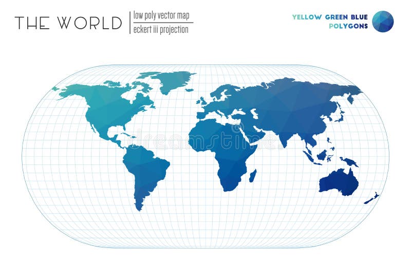 Vector map of the world. stock illustration