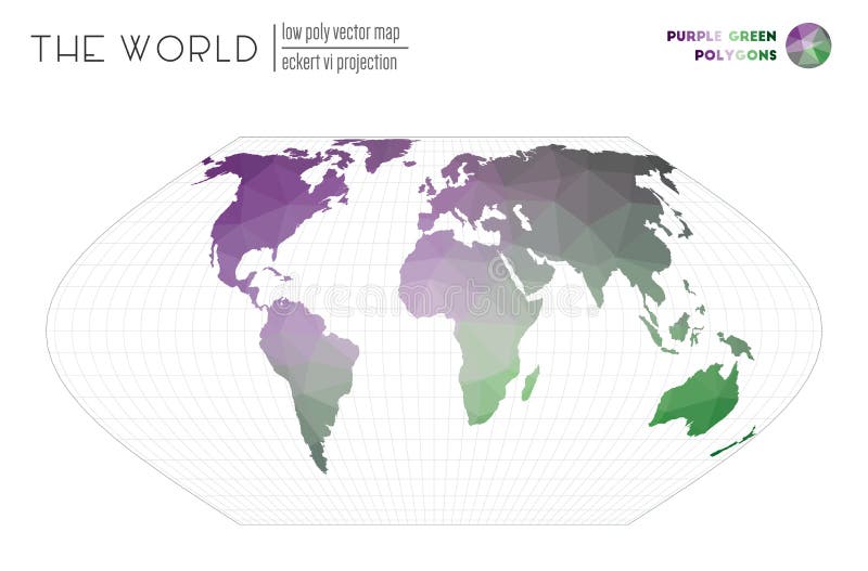 Vector map of the world. stock illustration