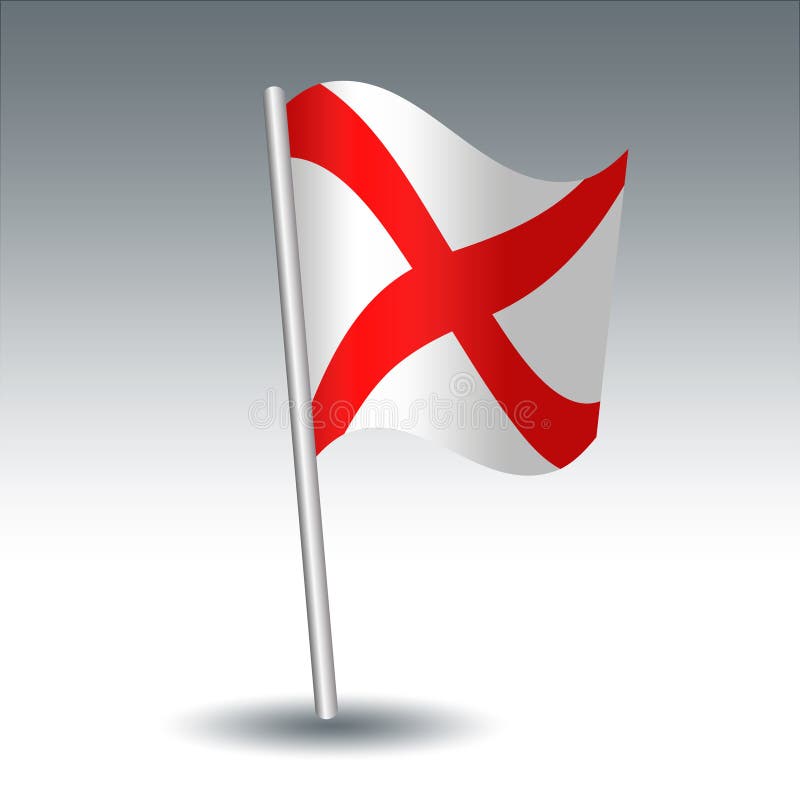 Vector maritieme signaalvlag V Kampioen op gehelde metaal zilveren pool - symbool van vereis ik hulp - witte en rode kleur royalty-vrije illustratie Vector maritieme signaalvlag V Kampioen op gehelde metaal zilveren pool - symbool van vereis ik hulp - witte en rode kleur royalty-vrije illustratie