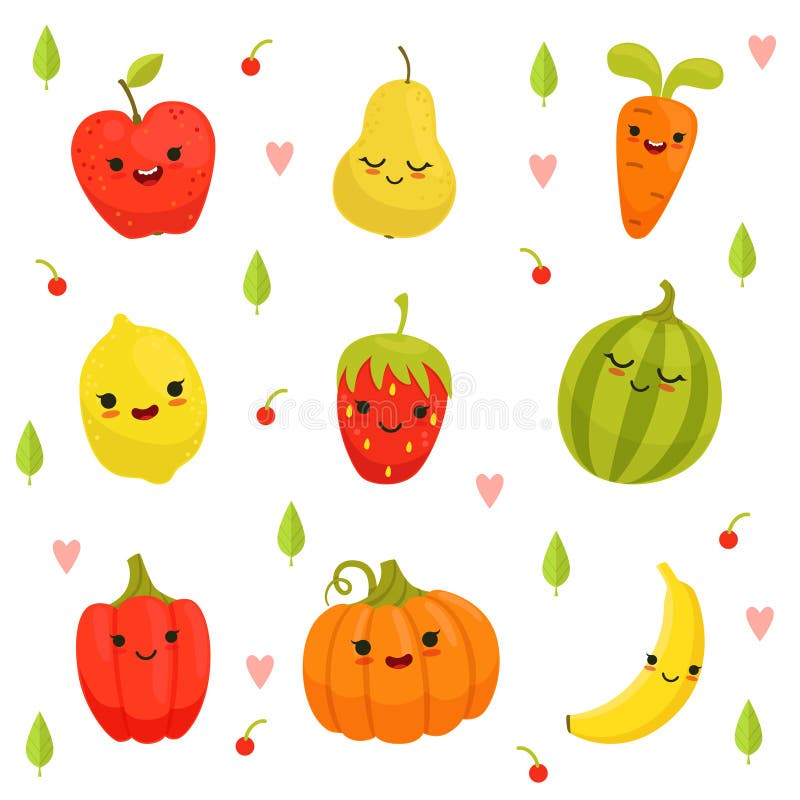 Vector Mascot Design of Cartoon Fruits and Vegetables Stock Vector - Illustration of graphic, diet: 92018587 Vector Mascot Design of Cartoon Fruits and Vegetables Stock Vector - Illustration of graphic, diet: 92018587