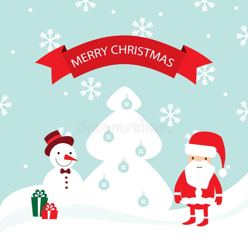 Vector Merry Christmas card vector illustration