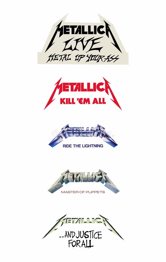 Vector Metallica albums logos.