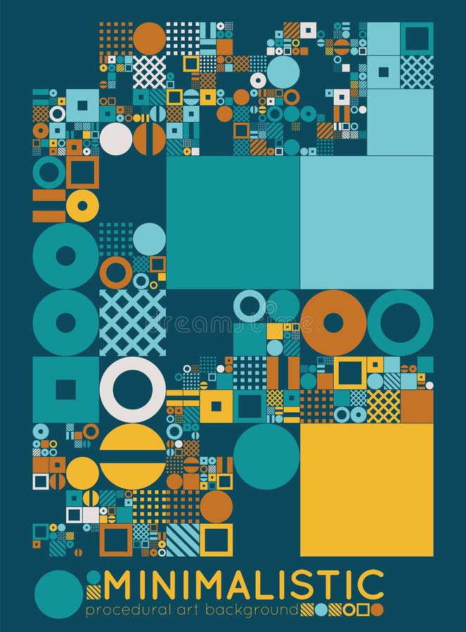 Vector minimal covers procedural design. Futuristic minimalistic layout. Conceptual generative background. Journal or stock illustration