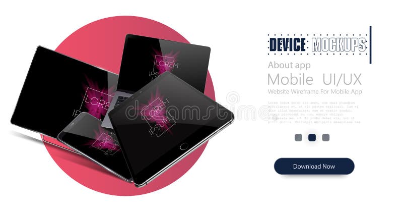 Vector minimalistic 3d isometric illustration set device. Smartphone, laptop, tablet, tv perspective view. Side and top view. Mock up generic device. Template for infographics or presentation. Laptop side angle vectors