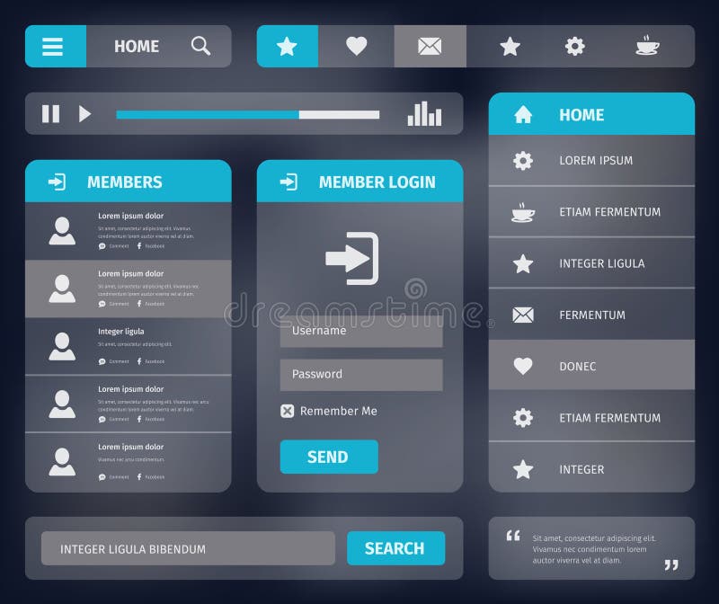 user interface template