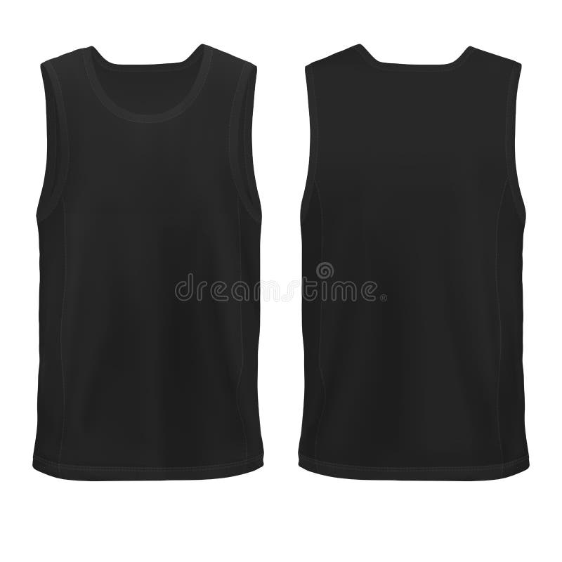 Sleeveless Shirt Vector Illustration, Filled Style Editable Outline ...