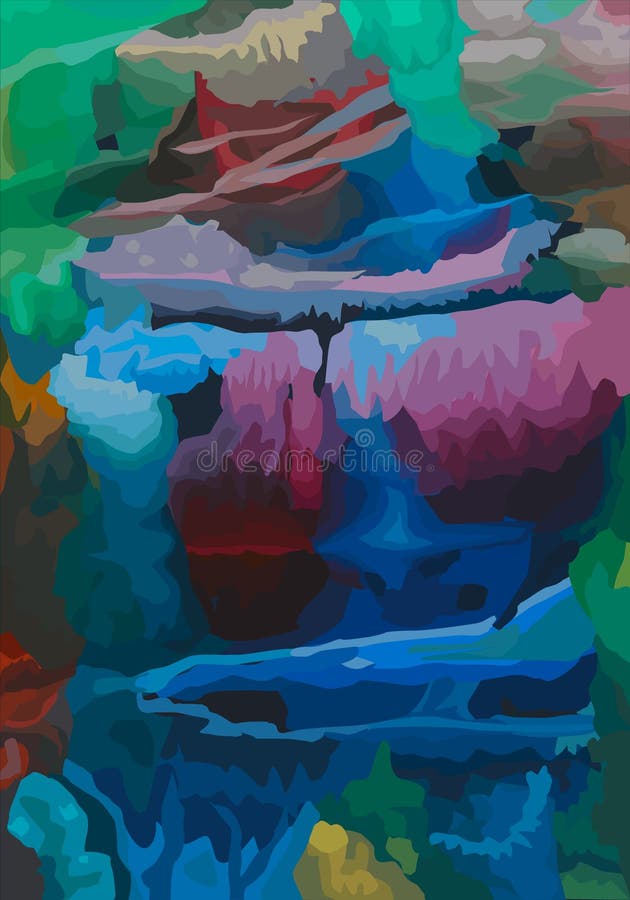 Vector Modern art. Abstracte textuurachtergrond Digitaal ontwerp het schilderen impressionismekunstwerk stock illustratie Vector Modern art. Abstracte textuurachtergrond Digitaal ontwerp het schilderen impressionismekunstwerk stock illustratie