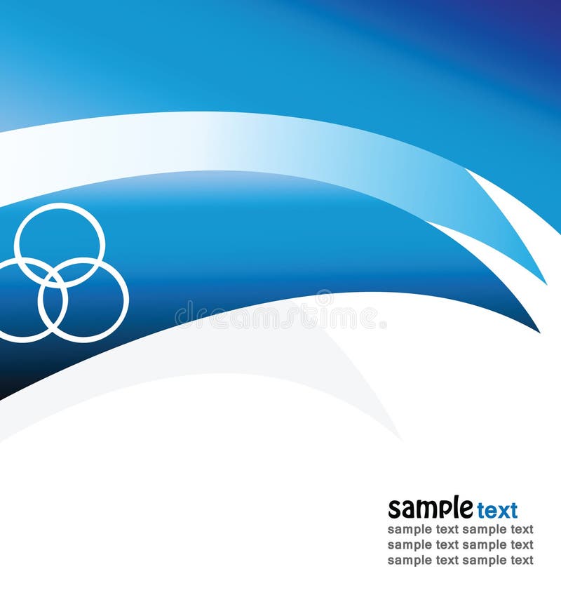 Vector modern blue background with sample text stock illustration