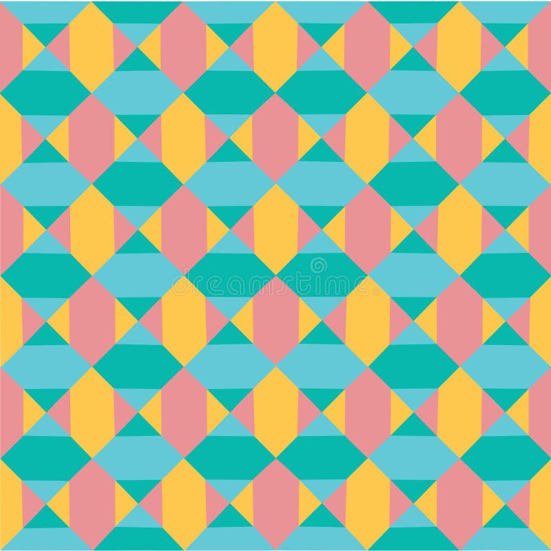 Vector modern colourful pastel geometry pattern abstract seamless background, retro texture