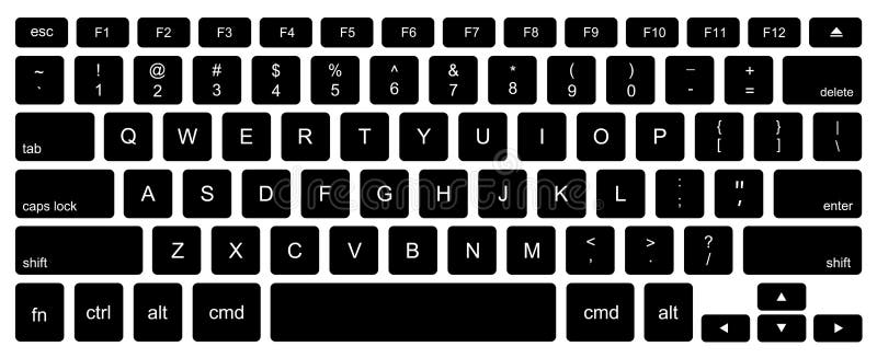 computer keyboard clipart black and white