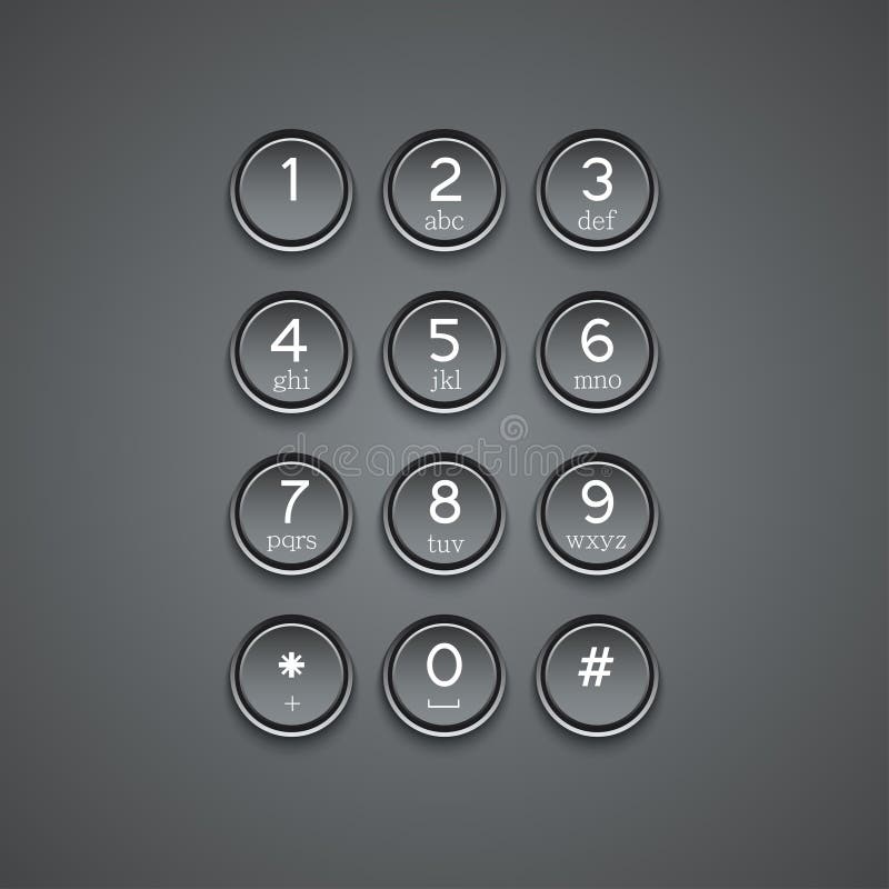 Vector modern phone keypad background