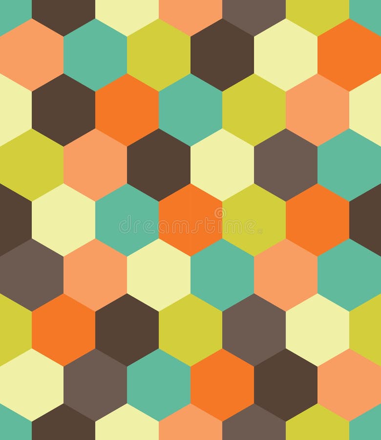 Vector modern seamless colorful geometry hex pattern, color abstract