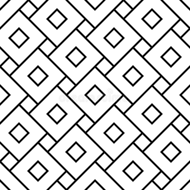 Vector modern seamless geometry pattern squares, black and white abstract