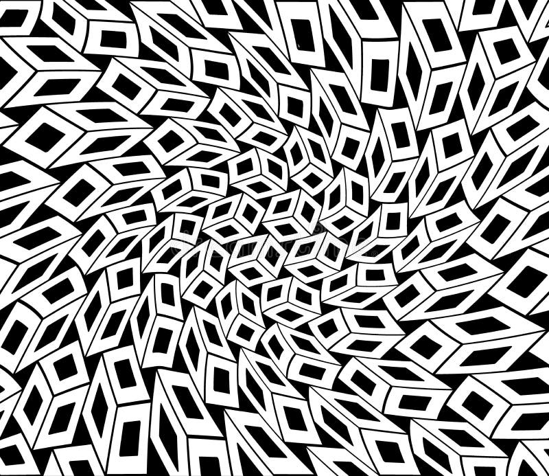 Vector modern seamless geometry pattern trippy, black and white abstract