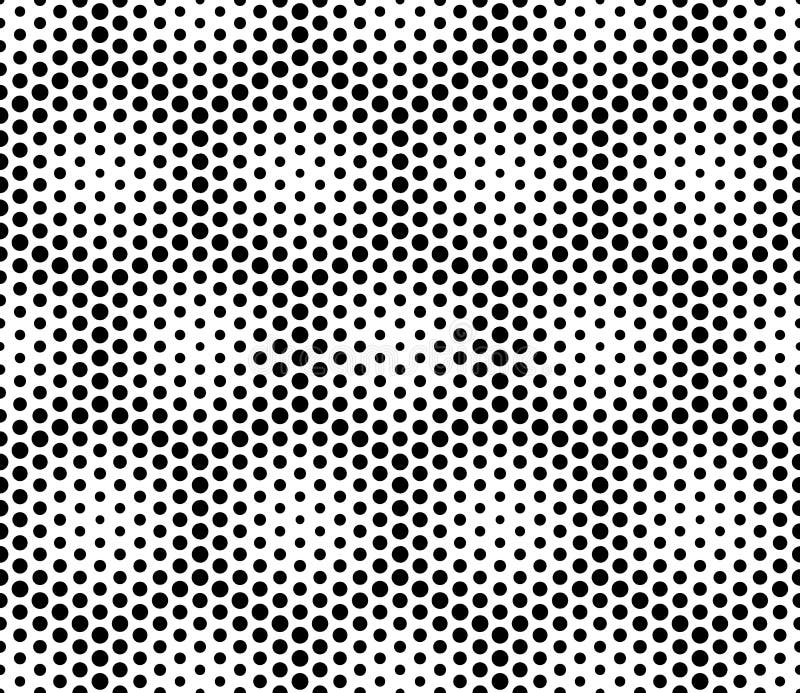 Vector modern seamless sacred geometry pattern dots, black and white abstract stock illustration