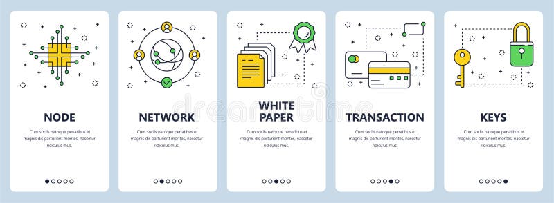 Vector modern thin line bitcoin concept web banners vector illustration Vector modern thin line bitcoin concept web banners vector illustration