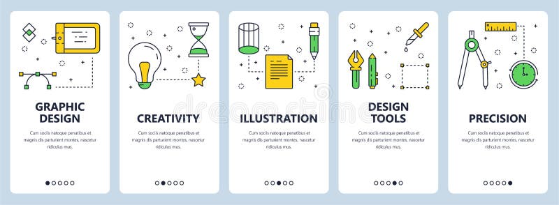 Vector moderne dunne van het het conceptenweb van het lijn grafische ontwerp de bannerreeks vector illustratie Vector moderne dunne van het het conceptenweb van het lijn grafische ontwerp de bannerreeks vector illustratie