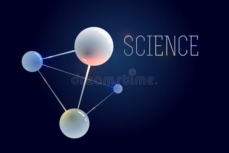 Vector molecules scientific chemistry and physics theme vector abstract background, micro and nano science and technology theme vector illustration