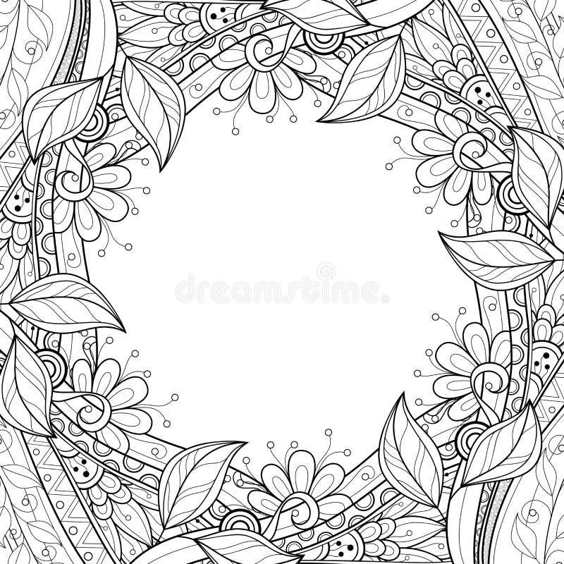 Vector Monochrome Floral Background