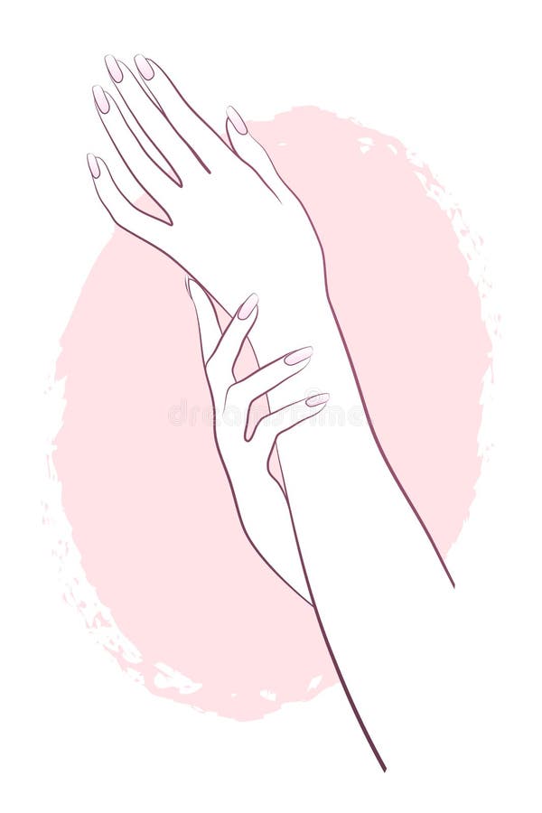 Vector mooie vrouwelijke handen royalty-vrije illustratie
