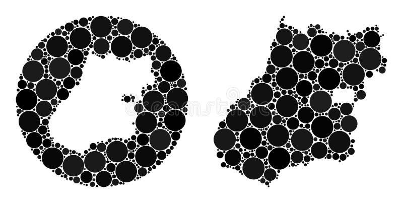 Hole and Usual Collage Goias State Map of Circles royalty free illustration