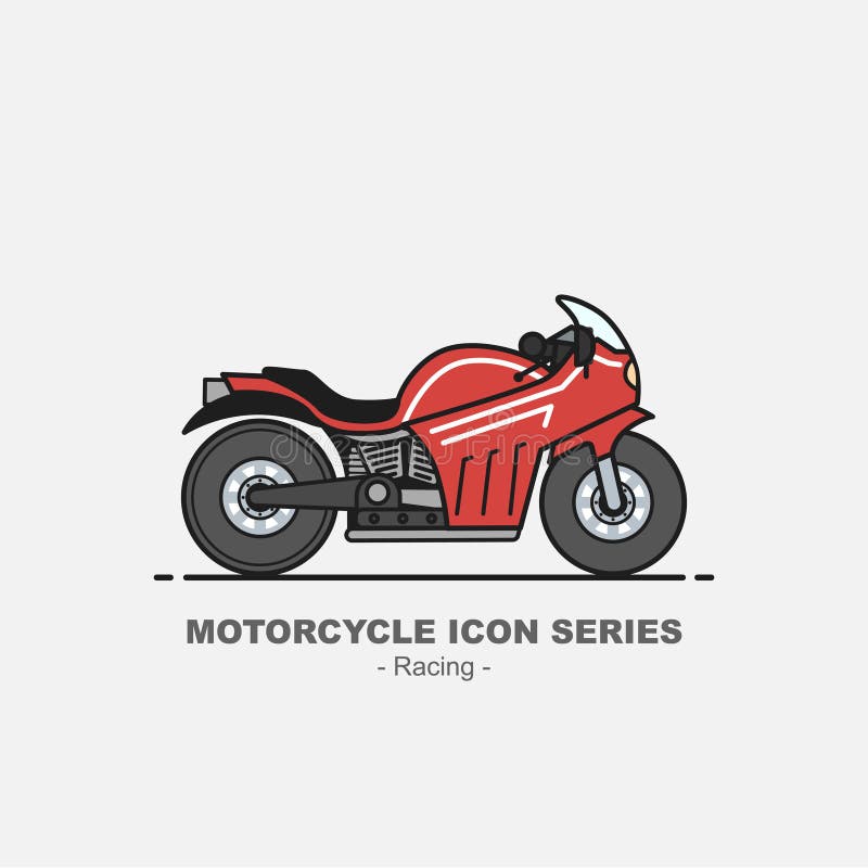 Vector motorcycle icon series racing bike vector illustration