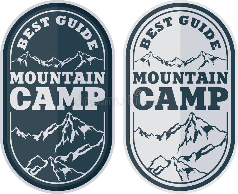Vector Mountain Camping Expedition Logo Emblem Stock Vector