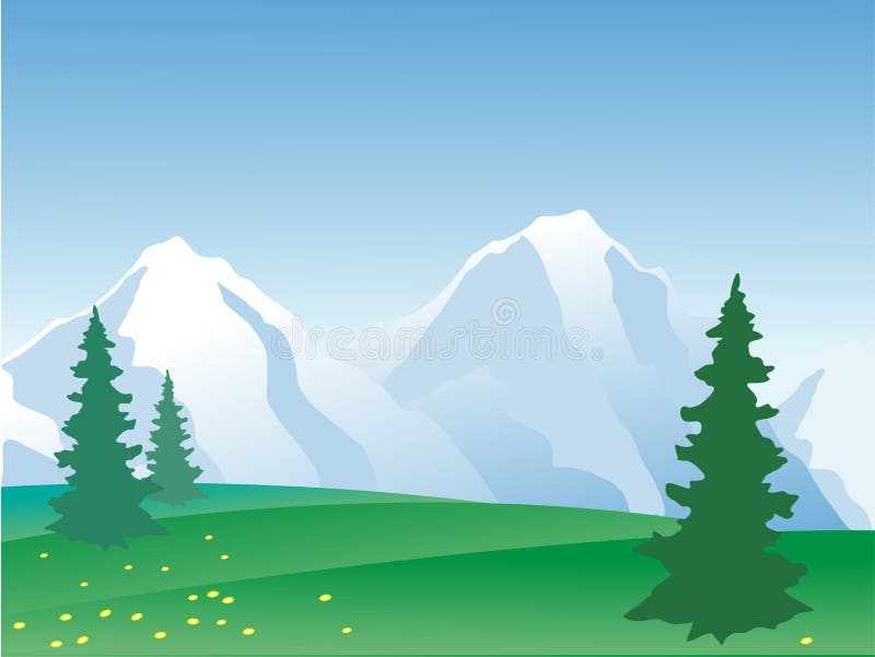 Vector mountain landscape stock vector. Illustration of horizon - 15120008