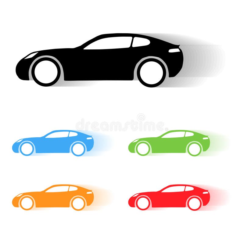 Vector Moving Car Silhouettes Stock Illustration Illustration of