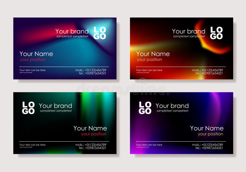 Vector. Multicolor business card stock illustration