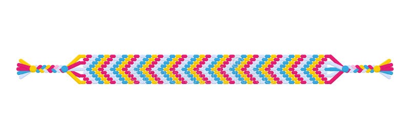 Vector Multicolored Handmade Hippie Friendship Bracelet of Pink and Red  Threads Stock Vector - Illustration of handmade, accessories: 235753430