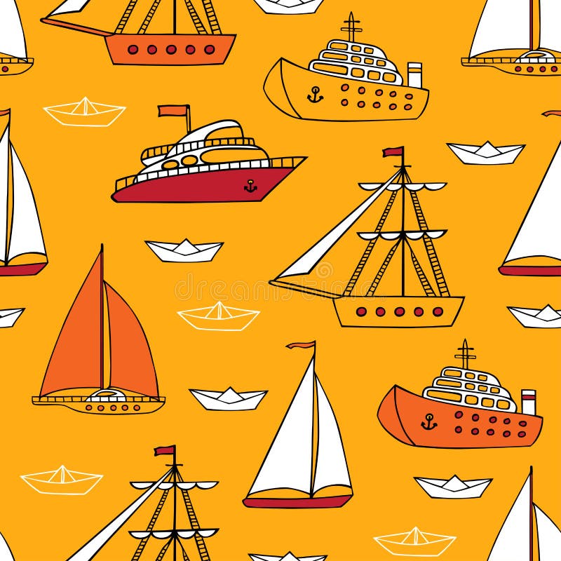 Vector naadloos marien patroon royalty-vrije illustratie Vector naadloos marien patroon royalty-vrije illustratie