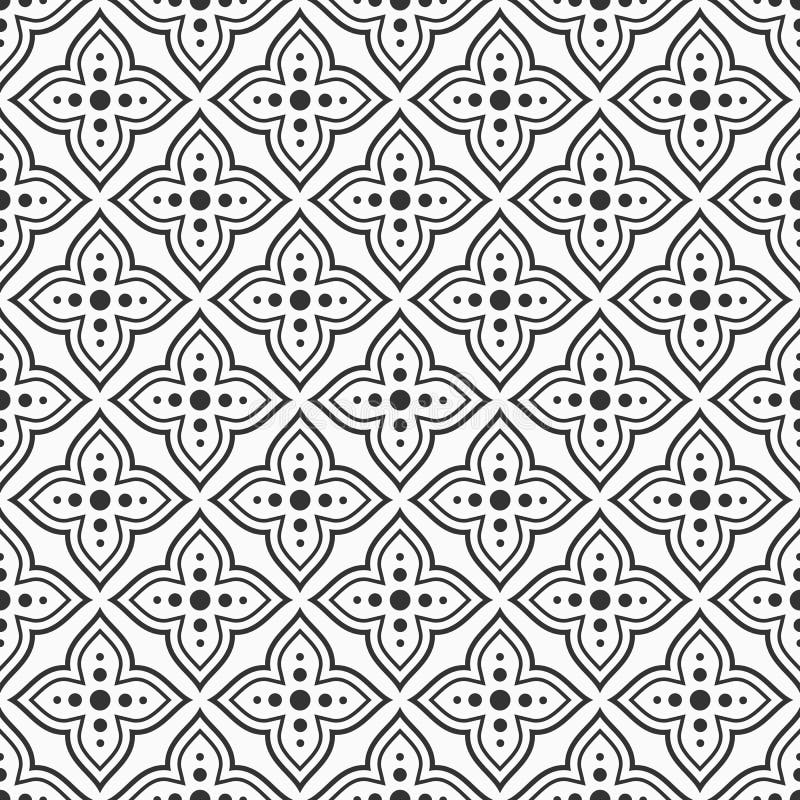 Vector naadloos sierpatroon Arabische stijl Traditioneel motief moderne modieuze textuur Vloertegels stock illustratie Vector naadloos sierpatroon Arabische stijl Traditioneel motief moderne modieuze textuur Vloertegels stock illustratie