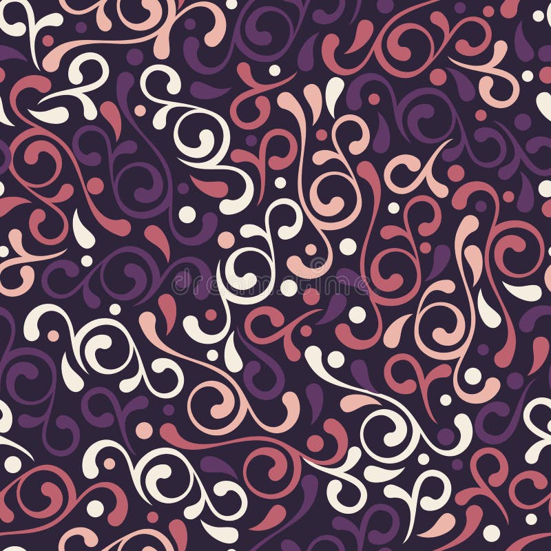 Vector naadloze purple bloeit patroon vector illustratie Vector naadloze purple bloeit patroon vector illustratie