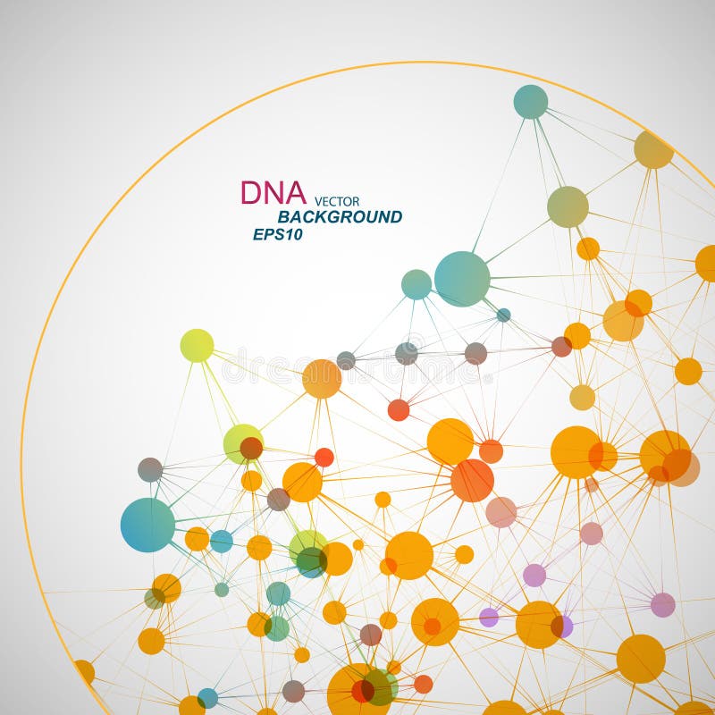 Vector network connection and DNA eps10 royalty free illustration