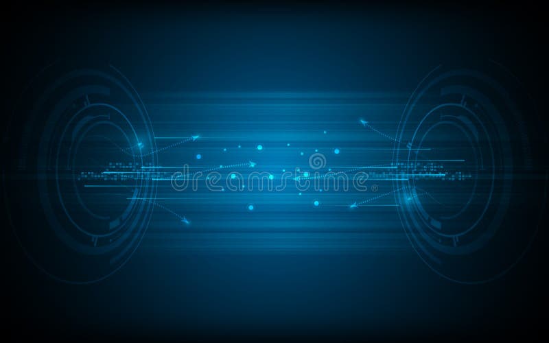 Vector networking data traffic concept circular pattern design background stock illustration
