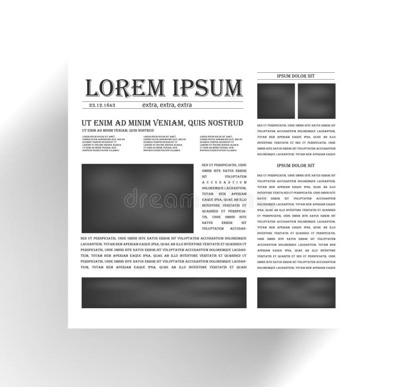 Vector Newspapers and News Icon. Black Stock Vector - Illustration of