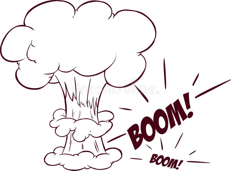 Vector - Nuclear explosion mushroom cloud vector illustration