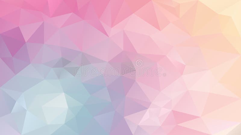 Vector o fundo poligonal - baixo teste padrão poli do triângulo - cores pastel claras do bebê