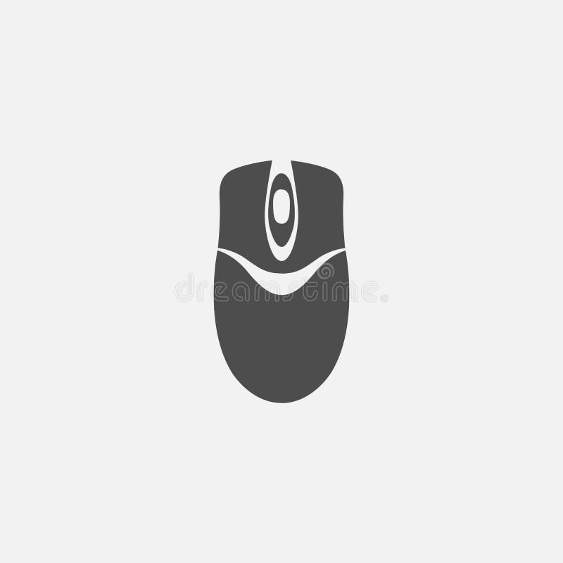 Vector object of pc mouse web line isolated icon stock illustration