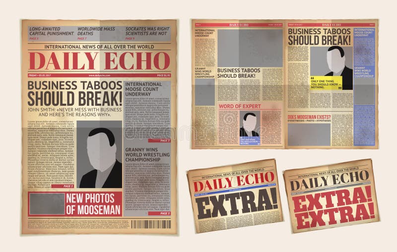 Vector Daily Newspaper Template Tabloid Layout Posting Reportage Stock Vector Illustration Of Cover Design Vector Daily Newspaper Template Tabloid Layout Posting Reportage Stock Vector Illustration Of Cover Design